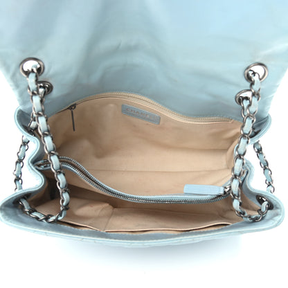 Chanel Glazed Calfskin Quilted Large Coco Soft Flap Light Blue 5 of 11