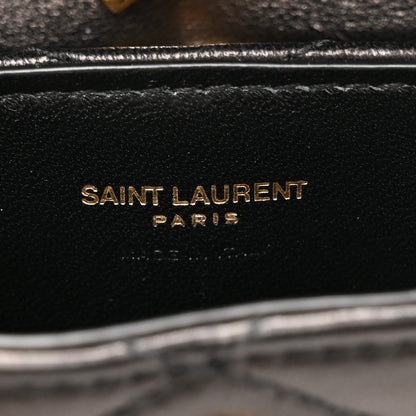 Saint Laurent Lambskin Matelasse Monogram June Box Bag Charm Black 5 of 7