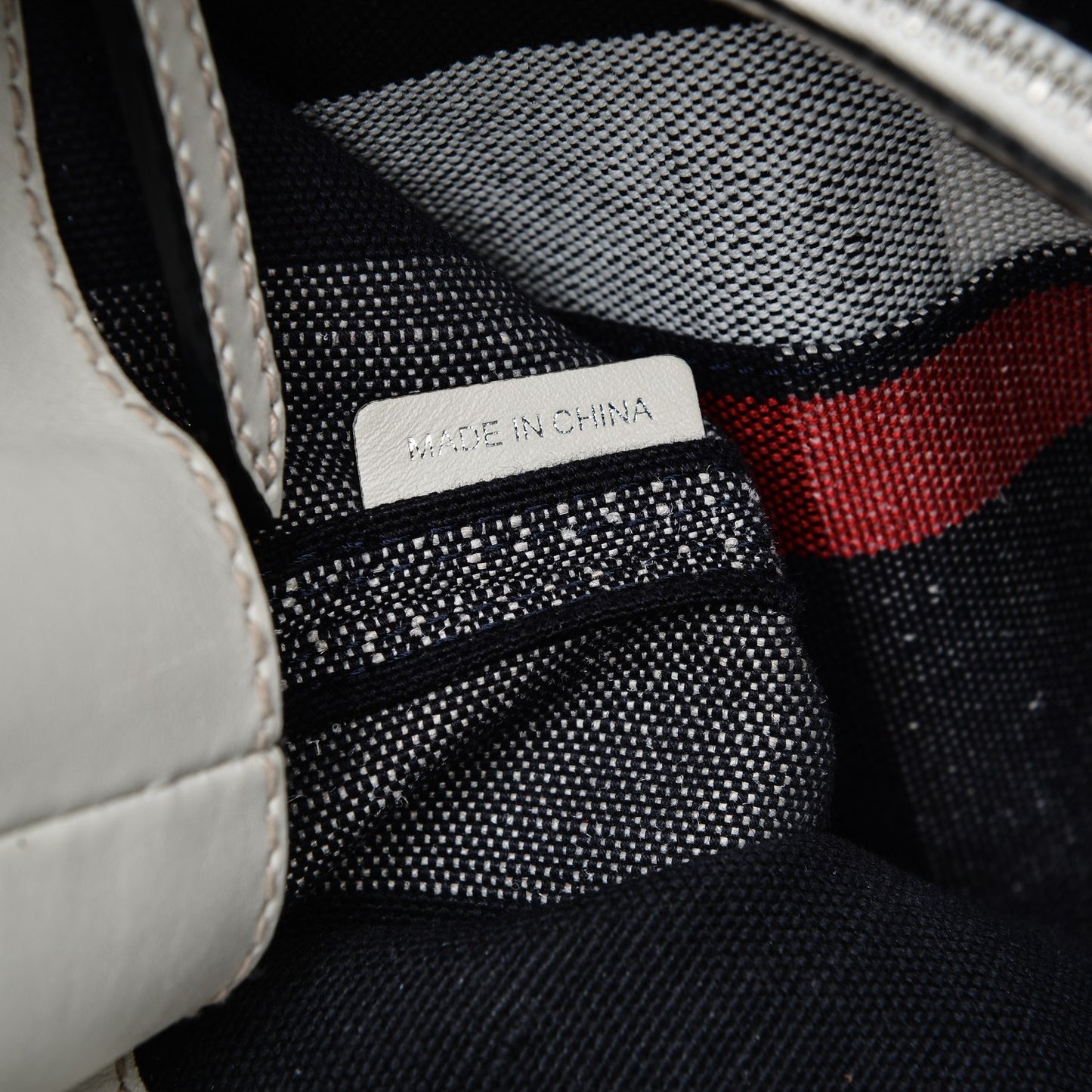 Canvas Mega Check Medium Ashby Hobo White