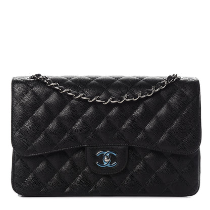 Chanel Caviar Quilted Jumbo Double Flap Black 1 of 12