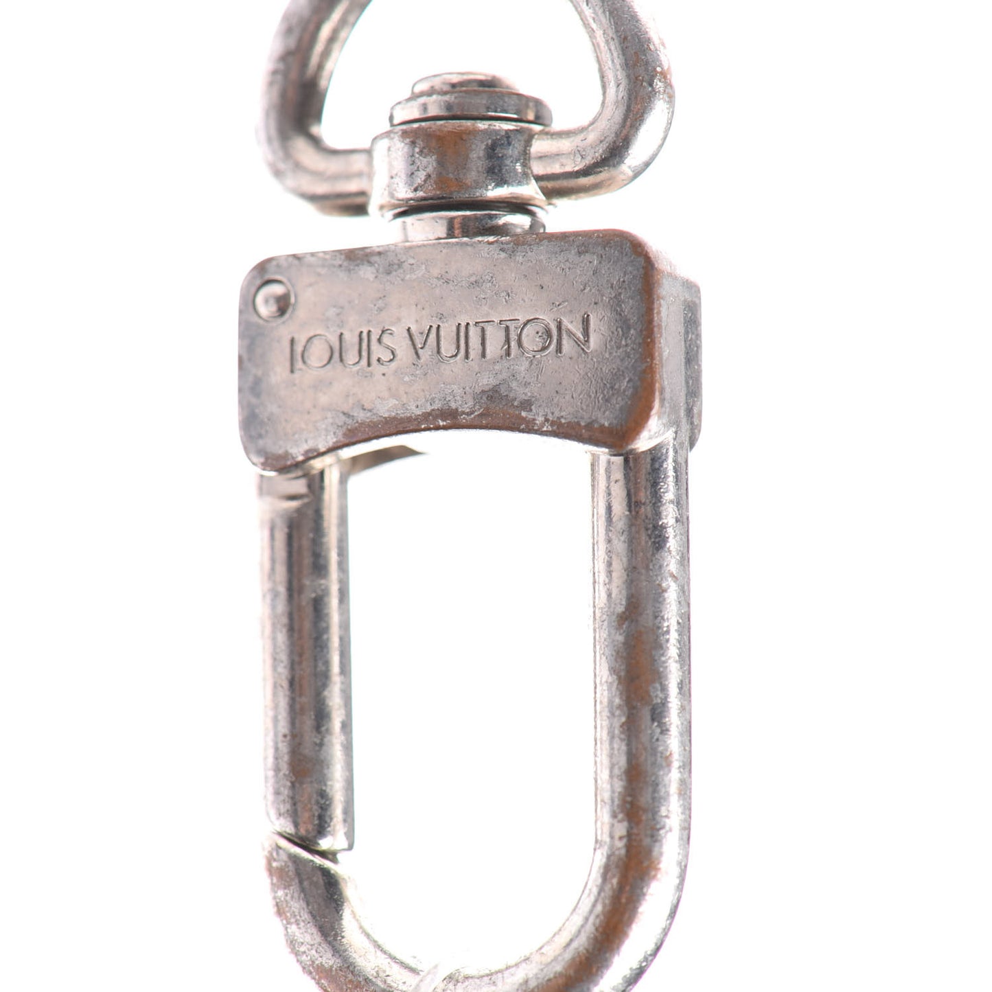 LV Initials Key Holder Silver
