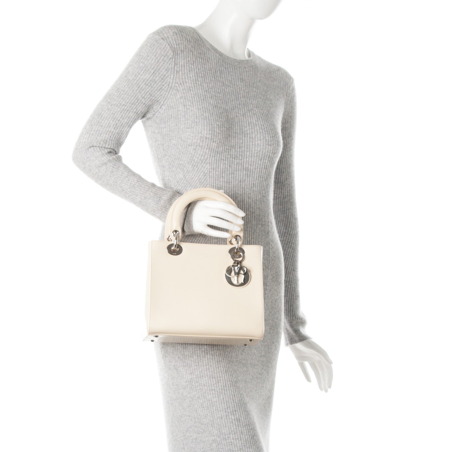 Christian Dior Patent Medium Lady Dior Beige 2 of 7