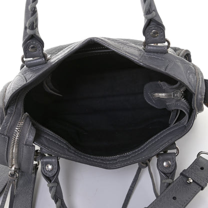 Balenciaga Chevre Silver Metallic Edge Hardware Mini City Gris Cendre 4 of 7