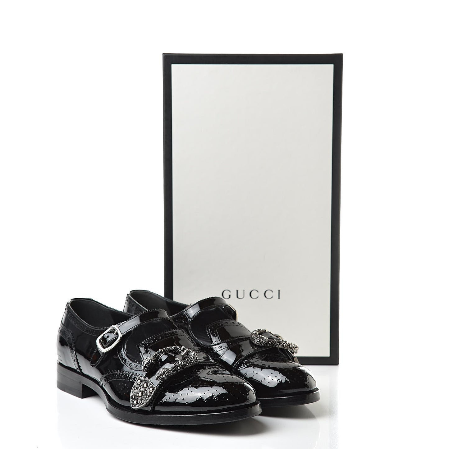 Vernice Crystal Bee Embroidered Mens Queercore Brogue Monk Strap Loafers 9 Black