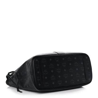 MCM Visetos Medium Liz Reversible Shopper Tote Black 4 of 14