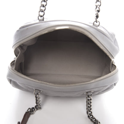 Chanel Calfskin Quilted Country Chic Bowler Grey 5 of 14