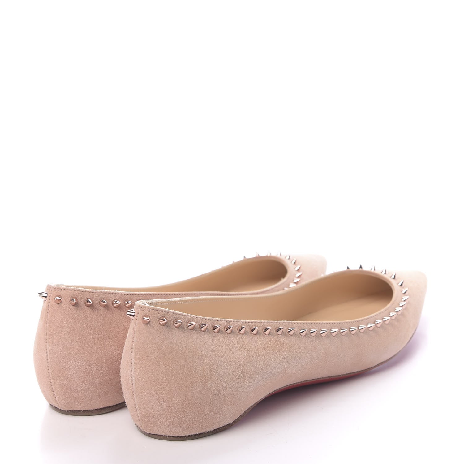 Christian Louboutin Veau Velours Anjalina Flats 36.5 Guimauve Copper 4 of 8