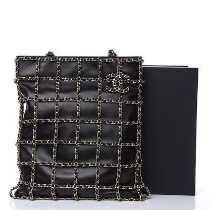 Chanel Lambskin Large Shopping Chain Tote Black 11 of 11