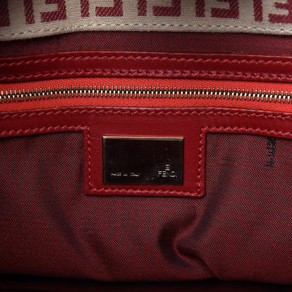 Fendi Zucchino Shoulder Bag Red 8 of 9