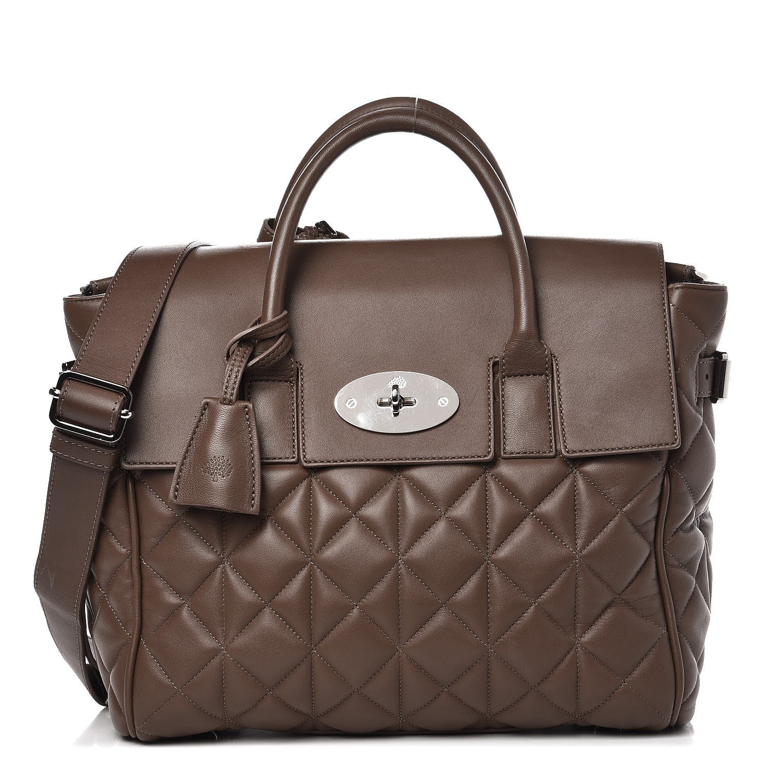 Mulberry Nappa Quilted Medium Cara Delevingne Convertible Satchel Brown 1 of 8