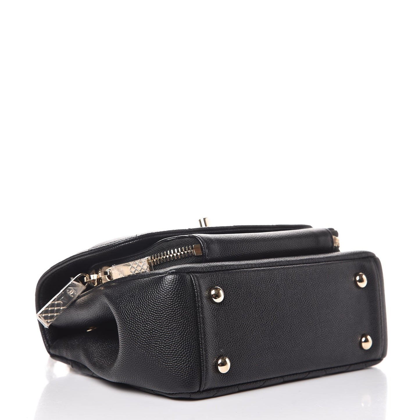 Caviar Quilted Mini Business Affinity Flap Black