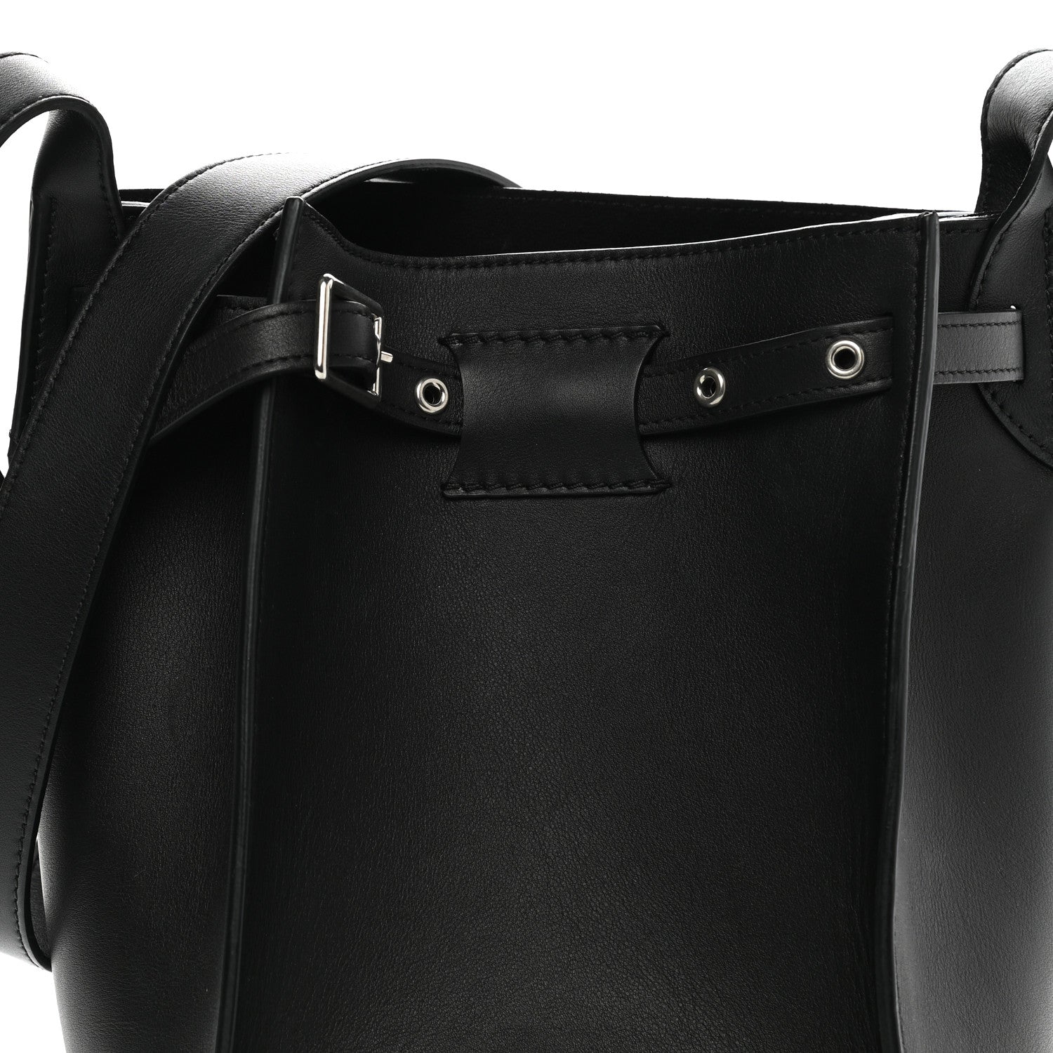 Celine Smooth Calfskin Long Strap Big Bag Bucket Black 12 of 21