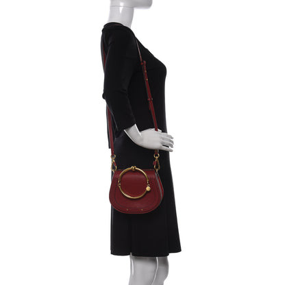 Chloe Calfskin Suede Small Nile Bracelet Bag Intense Red 2 of 13