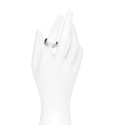 Cartier 18K White Gold 5.5mm LOVE Ring 56 7.5 2 of 4