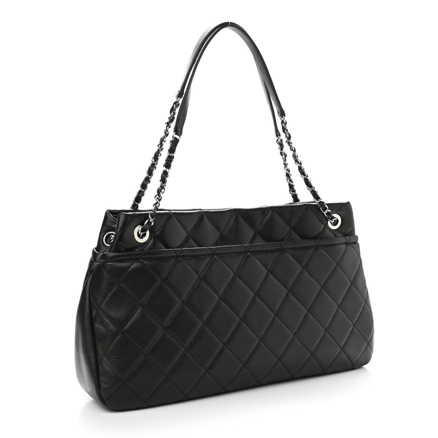 Caviar Quilted CC Timeless Soft Tote Black
