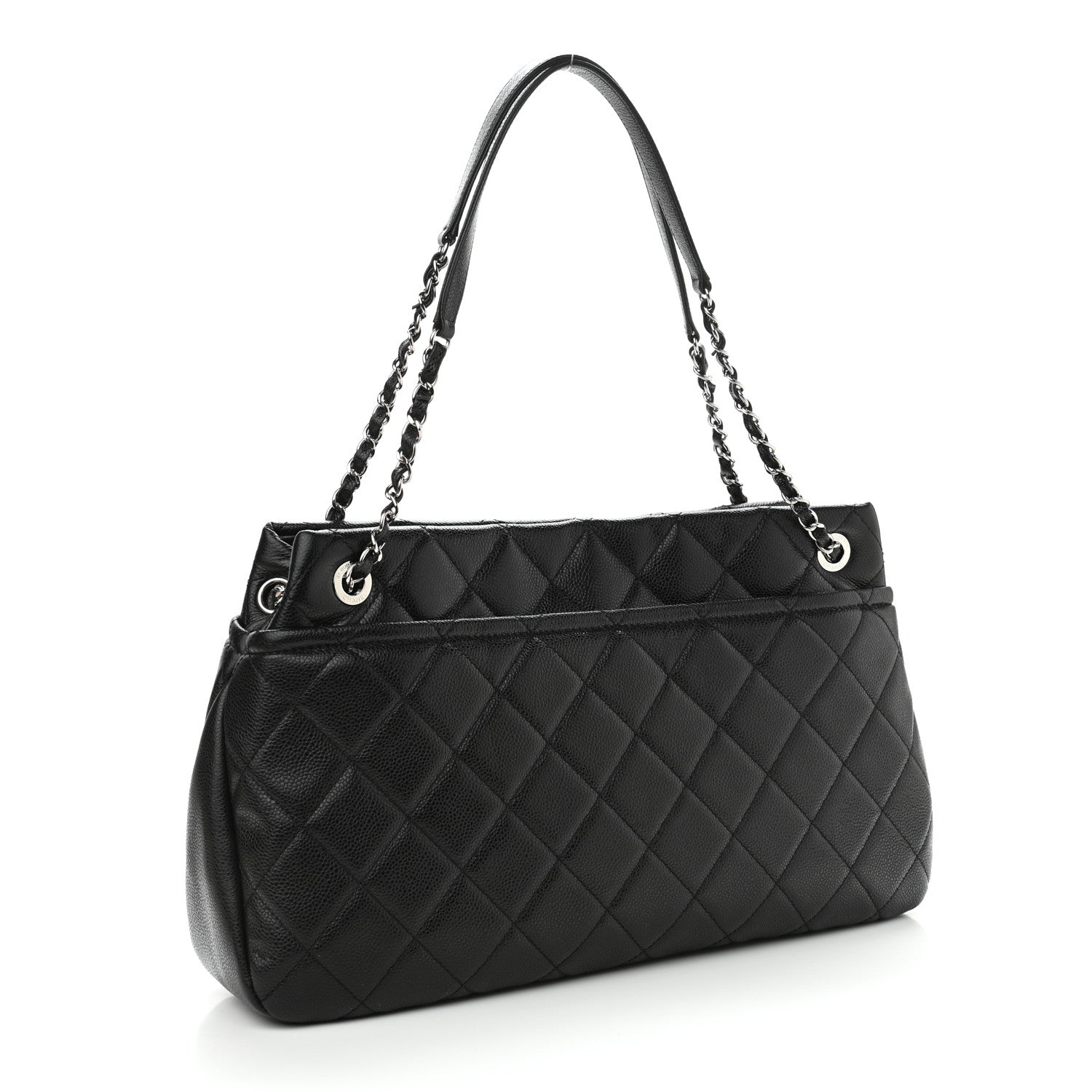 Chanel Caviar Quilted CC Timeless Soft Tote Black 3 of 10