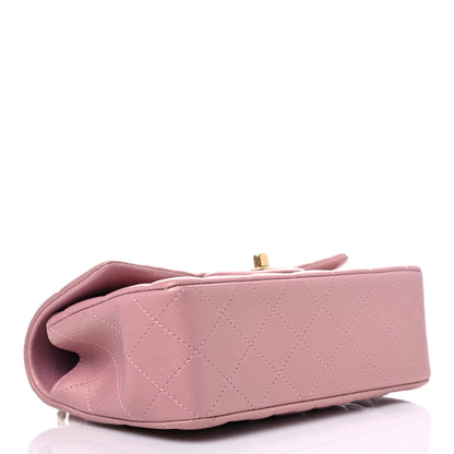 Chanel Iridescent Lambskin Quilted Mini Top Handle Rectangular Flap Pink 4 of 10