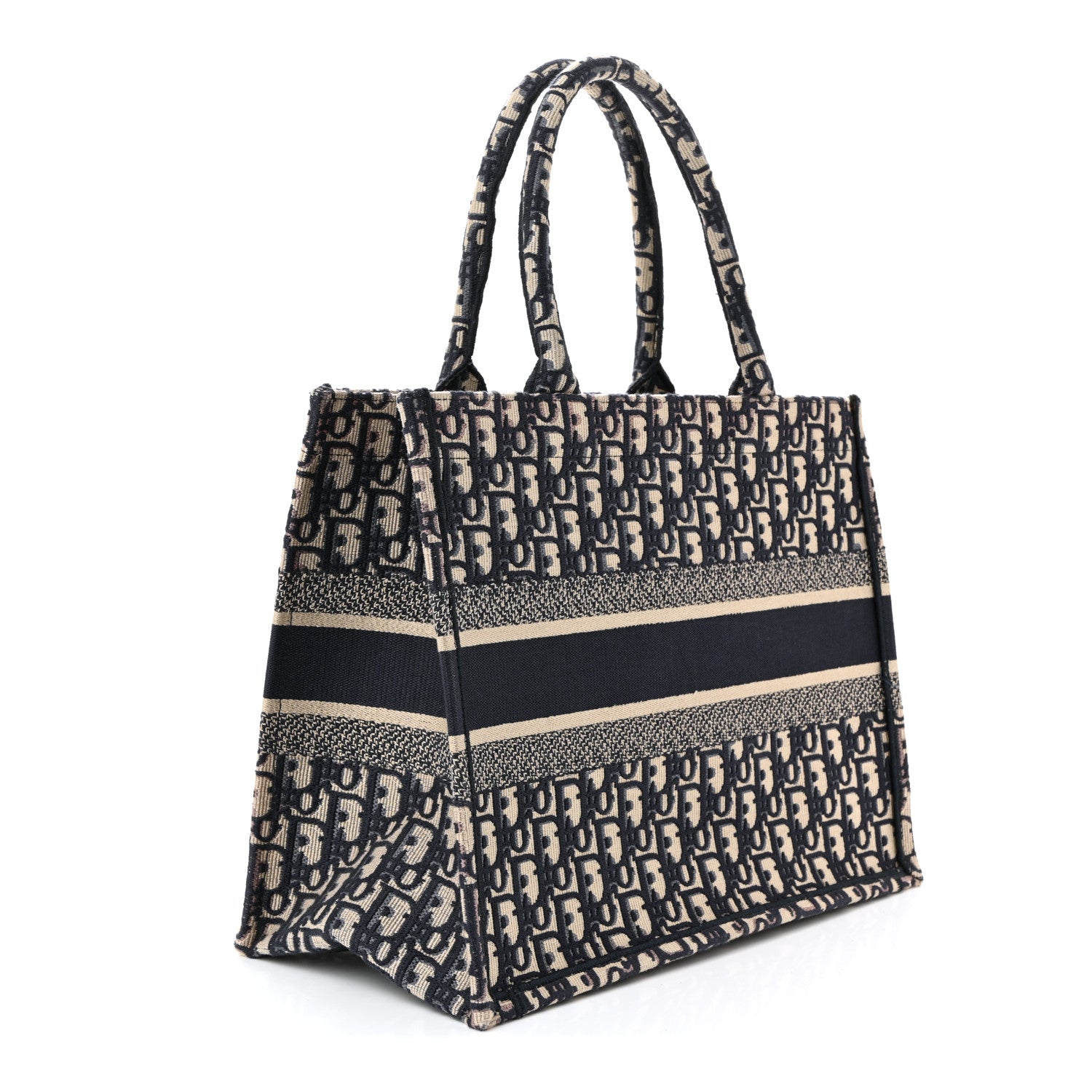 Christian Dior Oblique Medium Book Tote Blue Multicolor 3 of 9