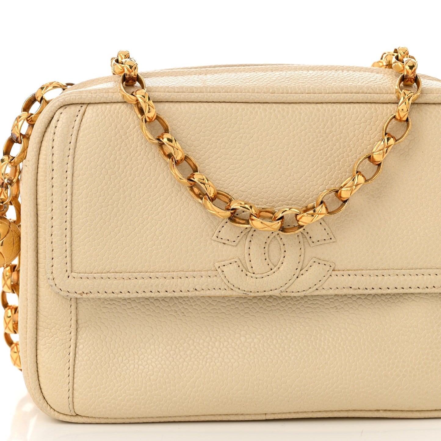 Caviar CC Camera Case Beige