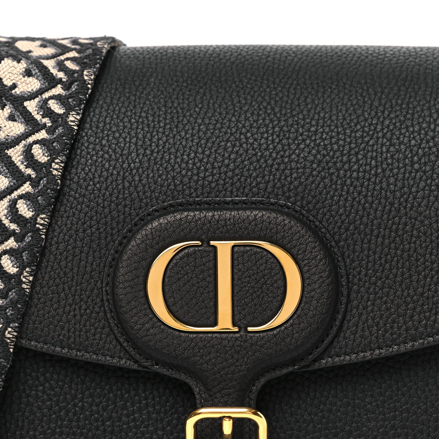 Christian Dior Grained Calfskin Large Bobby Flap Black 7 of 10