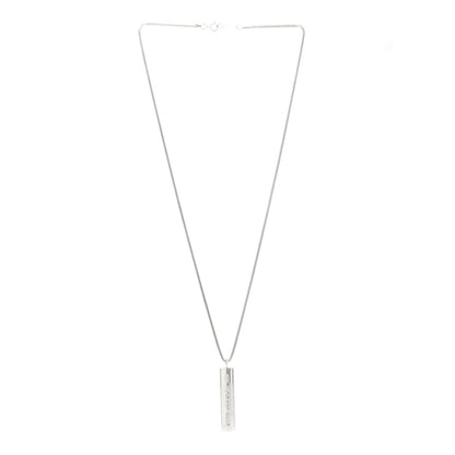 Tiffany Sterling Silver 1837 Bar Pendant Necklace 3 of 5
