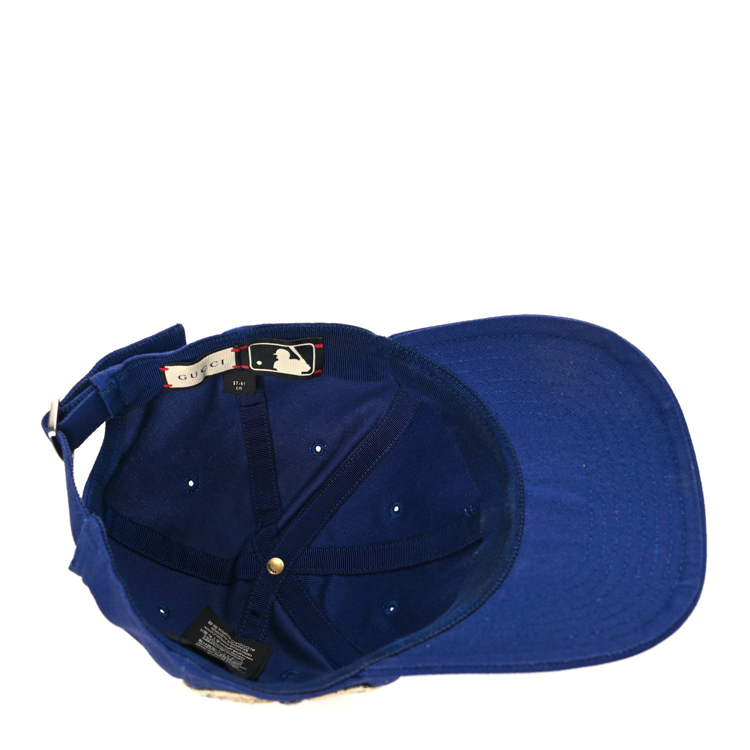 Gucci X MLB Cotton NY Yankees Baseball Hat 57-61 Blue 6 of 8