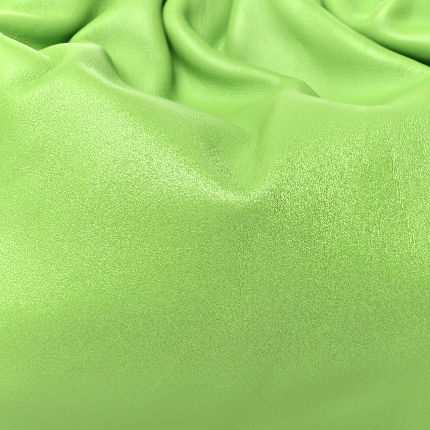 Smooth Butter Calf The Pouch Oversized Clutch Acid Green