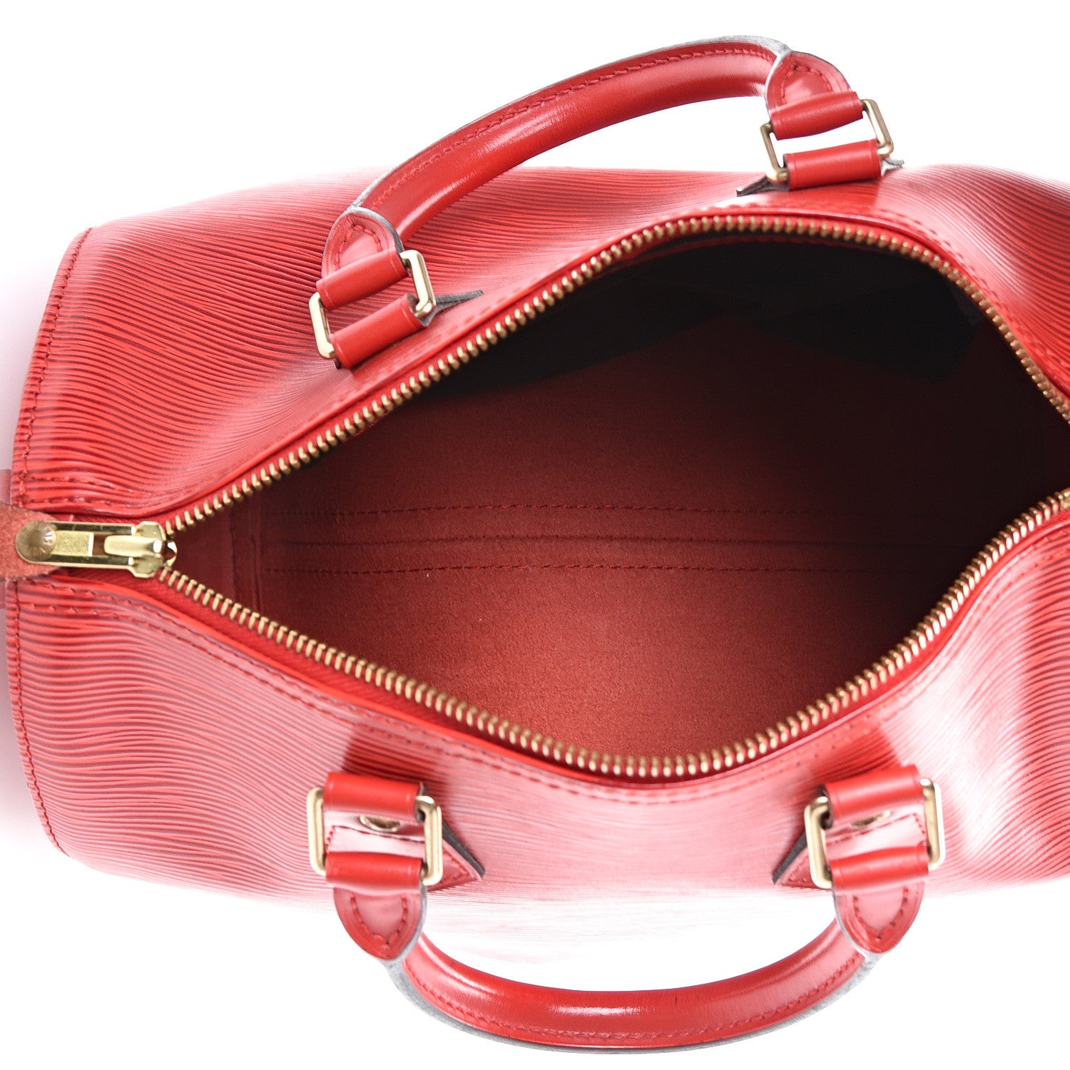Louis Vuitton Epi Speedy 25 Castillan Red 4 of 18