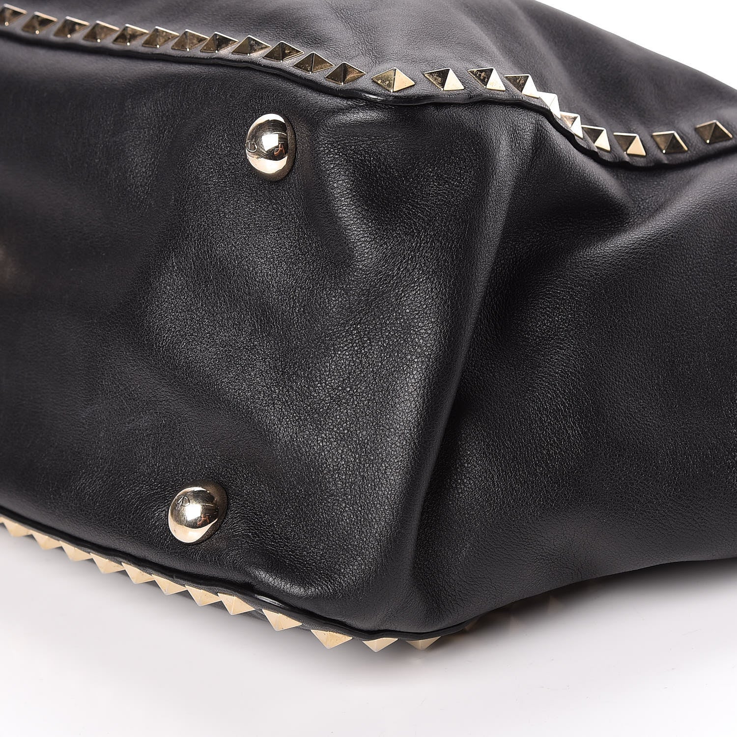 Valentino Garavani Vitello Medium Rockstud Tote Black 10 of 10