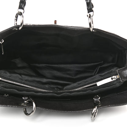 Chanel Glazed Caviar Quilted Diamond Shine Small Tote Black 5 of 11