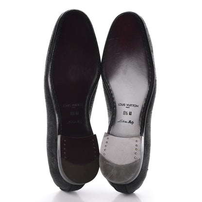 Louis Vuitton Monogram Embroided Sequins Mens Grenelle Richelieu Shoes 8.5 Black 7 of 7