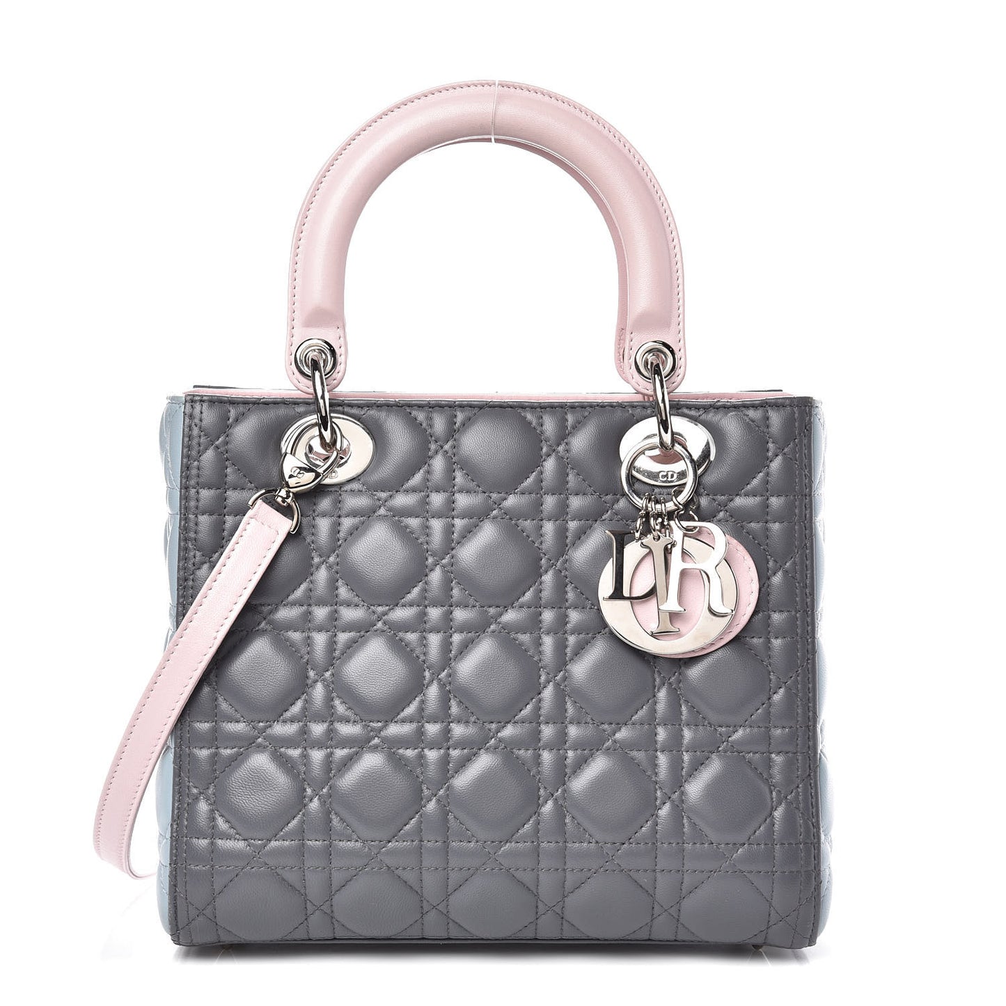 Lambskin Cannage Medium Tri-Color Lady Dior