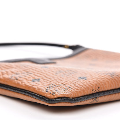 MCM Visetos Medium Stark Wristlet Pouch Cognac Black 8 of 11