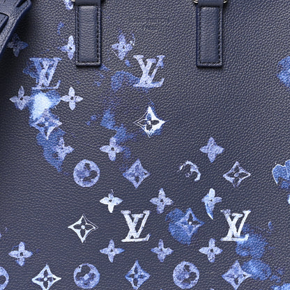 Louis Vuitton Monogram Ink Watercolor Sac Plat Zippé Blue 7 of 10