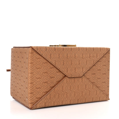 Saint Laurent Calfskin Monogram Take Away Box Dusty Vintage Brown Gold 4 of 9