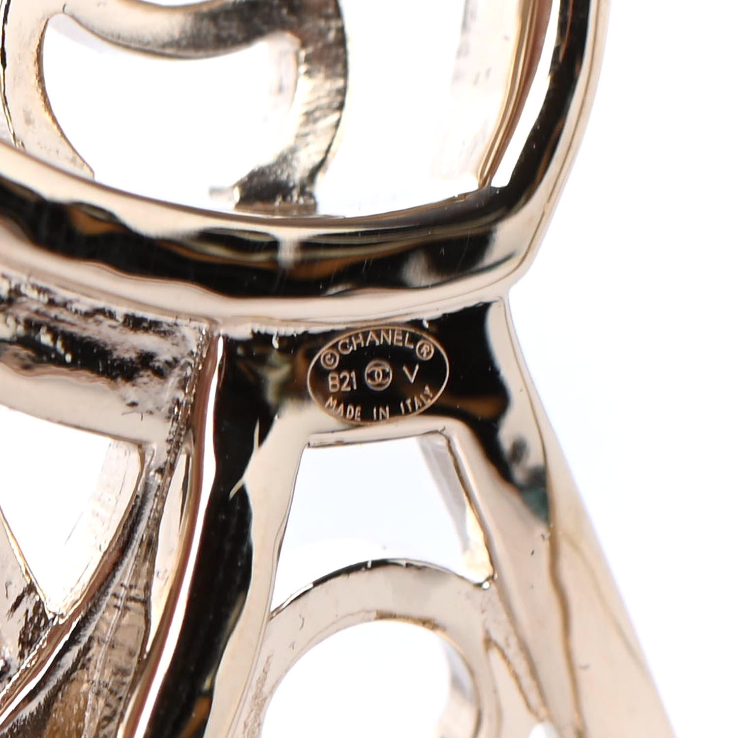 Chanel Metal Crystal Bow-tiful CC Brooch Gold 3 of 4