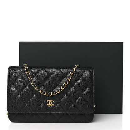 Chanel Caviar Quilted Wallet on Chain WOC Black 12 of 12