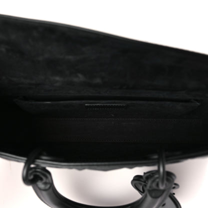 Christian Dior Calfskin Cannage Diamond Lady D-Joy Black 5 of 8