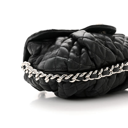 Chanel Washed Lambskin Quilted Mini Chain Around Flap Black 9 of 12