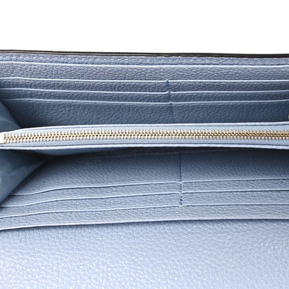 Gucci Grainy Calfskin Zumi Continental Wallet  Porcelain Light Blue 5 of 7