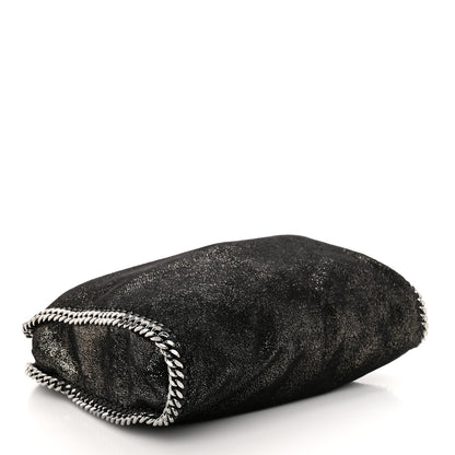 Stella McCartney Metallic Shaggy Deer Falabella Fold Over Tote Black 4 of 9