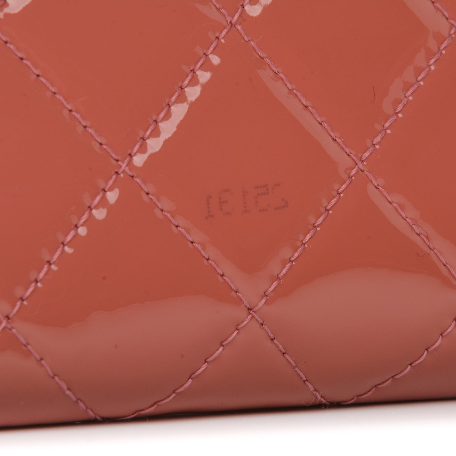 Chanel Patent Quilted Brilliant Zip Around Wallet Coral 4 of 9