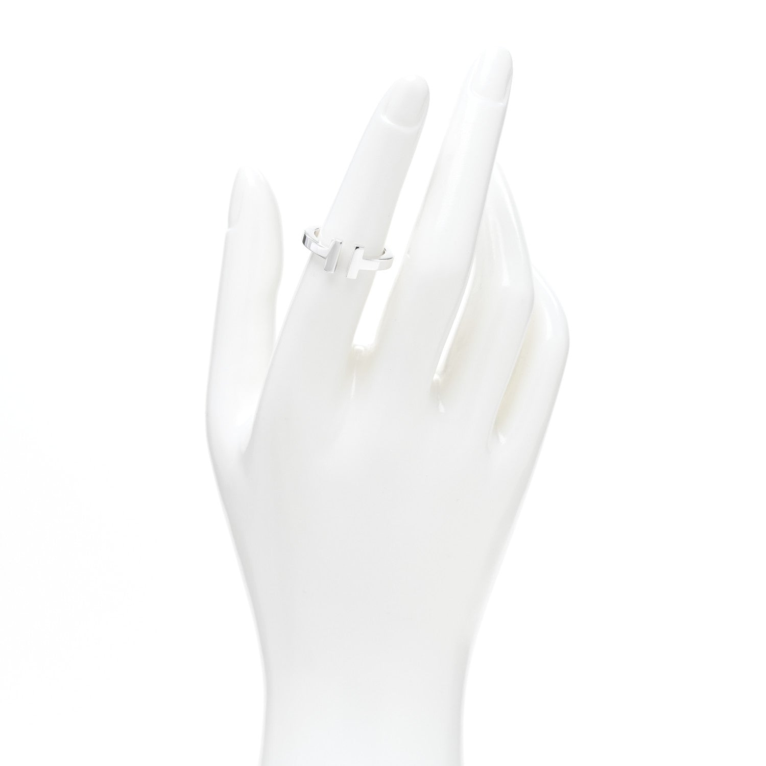Tiffany Sterling Silver T Square Ring 52 6 2 of 4