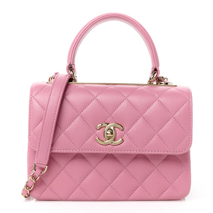 Chanel Lambskin Quilted Small Trendy CC Flap Dual Handle Bag Pink 1 of 14
