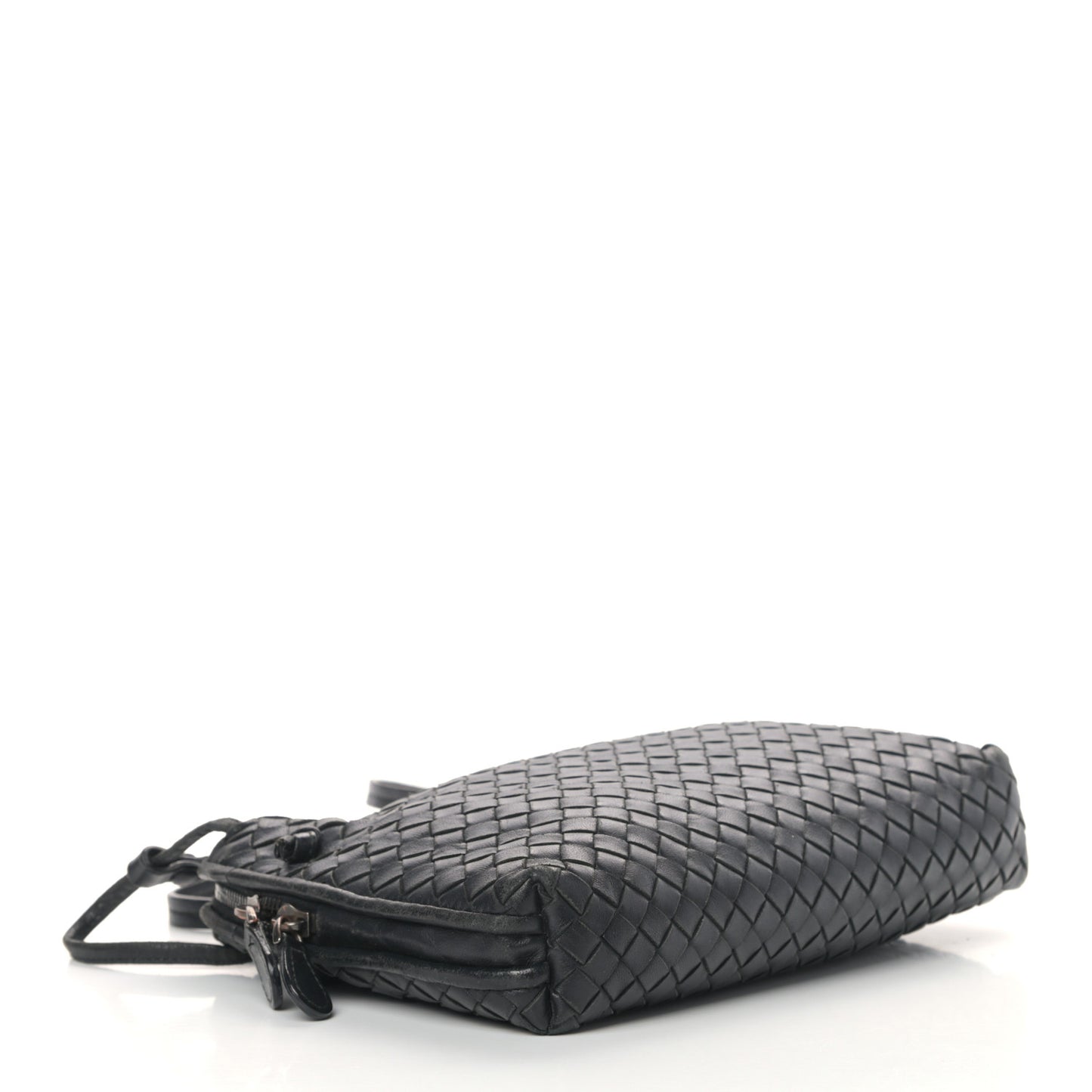 Nappa Intrecciato Nodini Crossbody Messenger Black