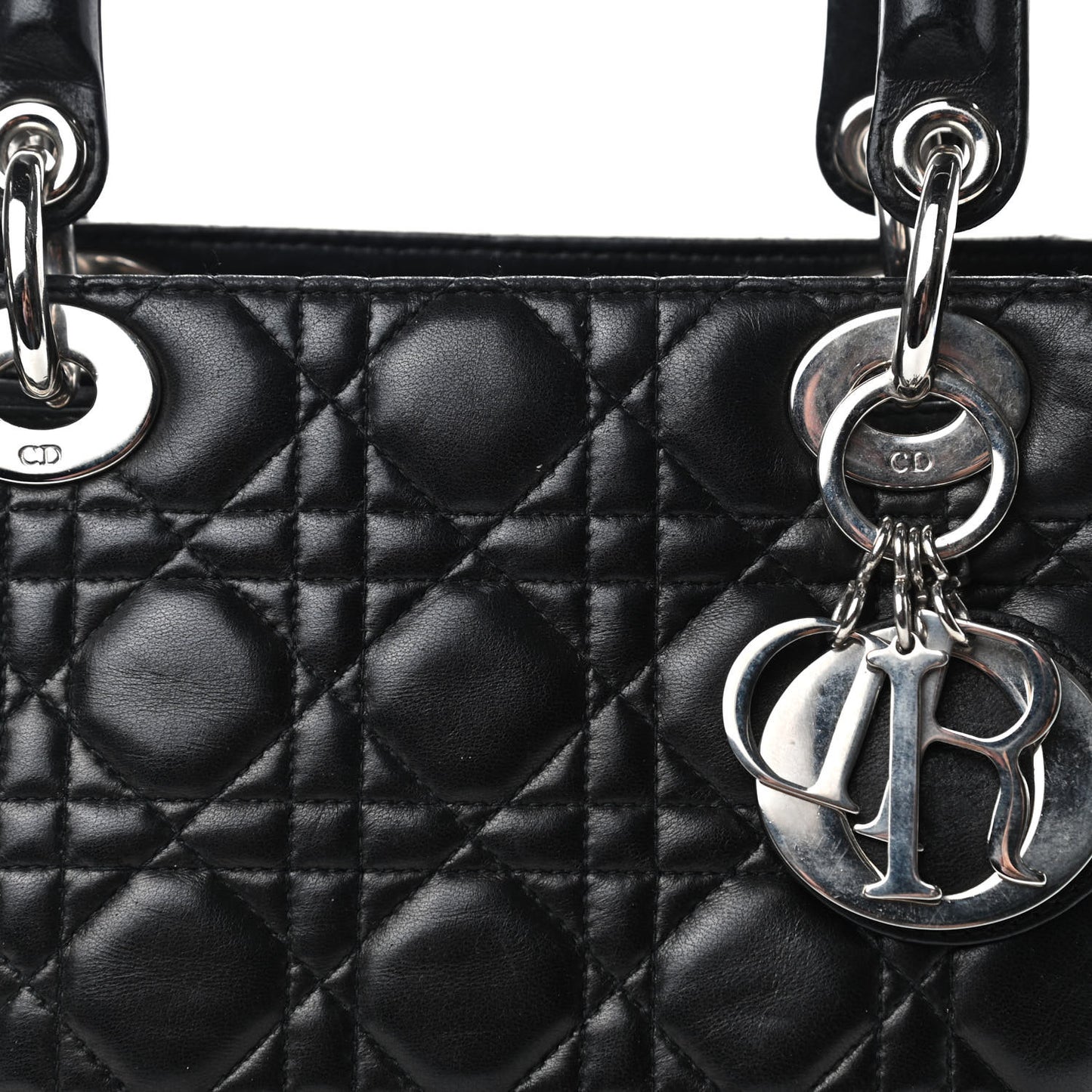 Lambskin Cannage Medium Lady Dior Black