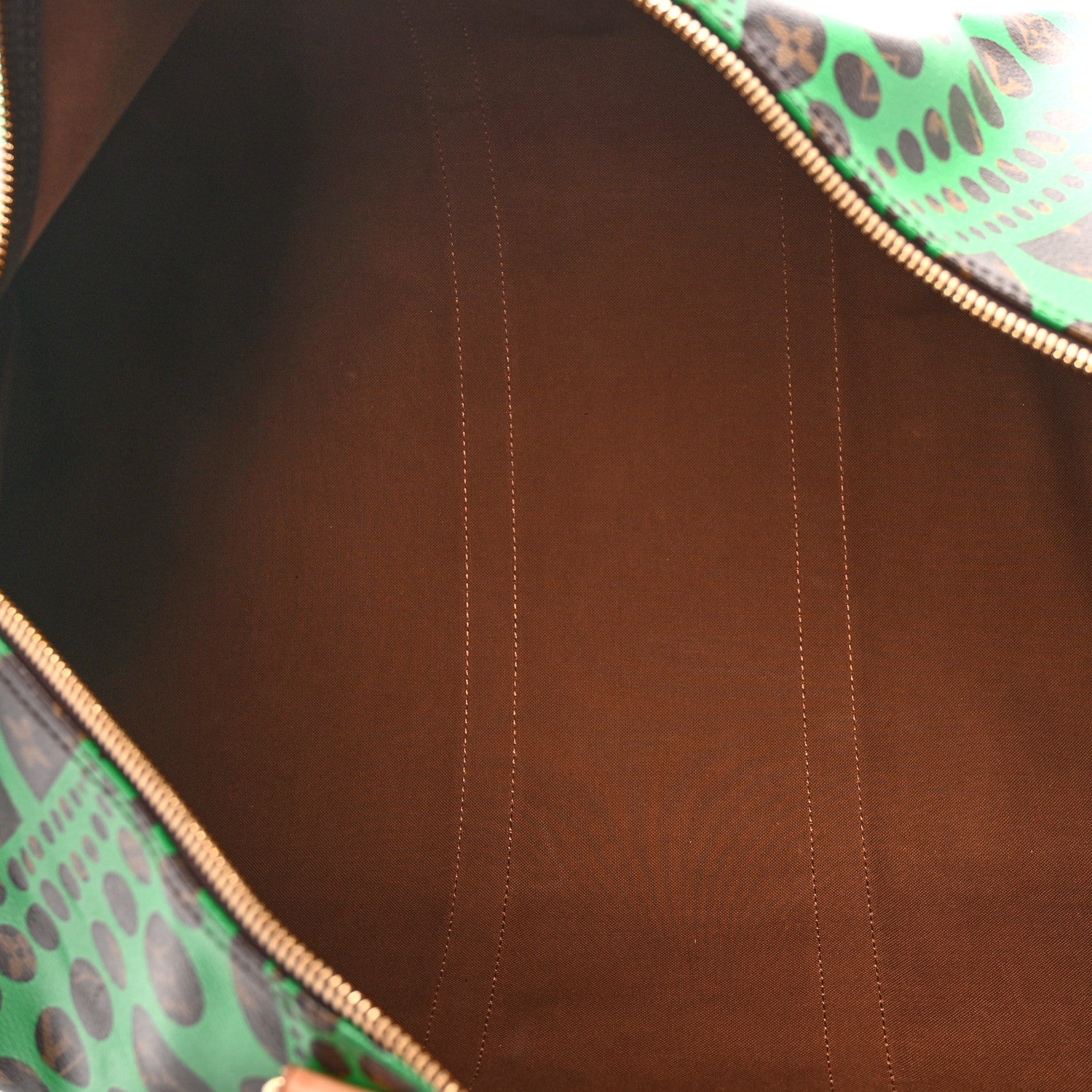 Louis Vuitton Monogram Kusama Pumpkin Dots Keepall Bandouliere 55 Green 4 of 13