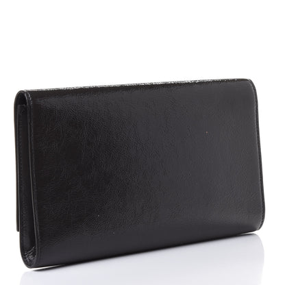 Saint Laurent Textured Patent Monogram Large Belle De Jour Clutch Light Seppia 2 of 4