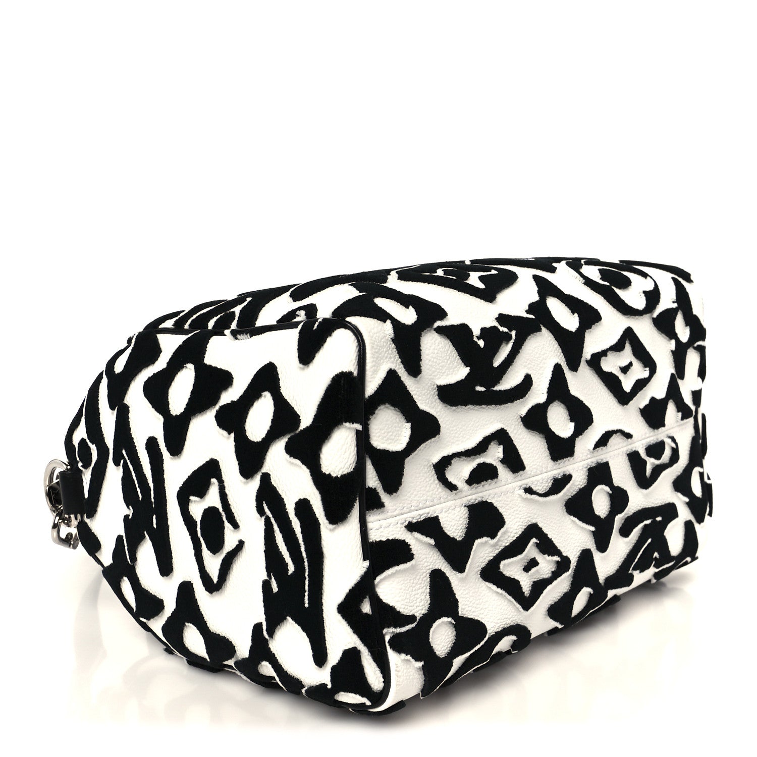 Louis Vuitton X UF Tufted Monogram Speedy Bandouliere 25 White Black 4 of 13