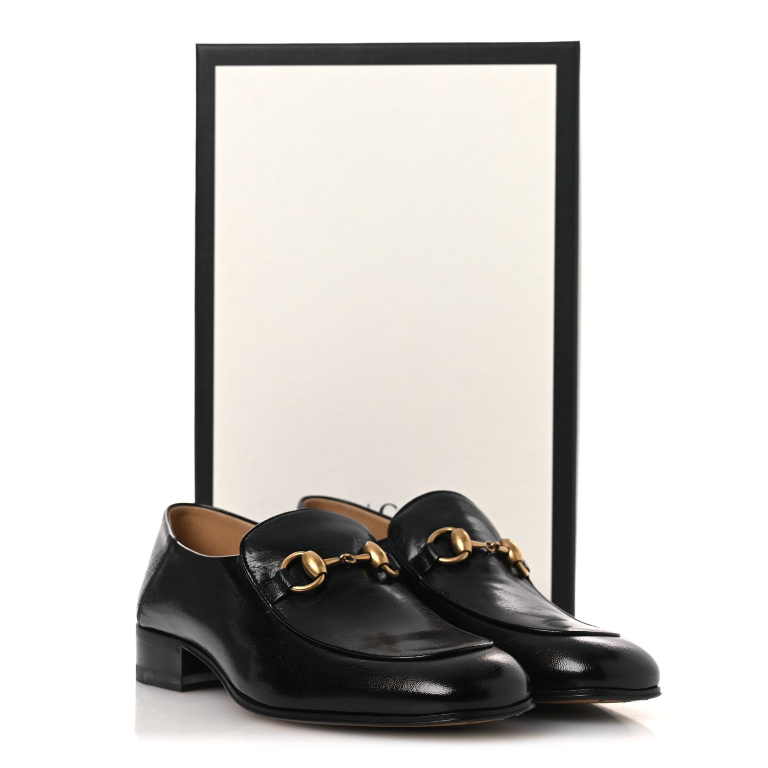 Gucci Goatskin Womens Horsebit Mid-Heel Loafers 36 Black 11 of 11